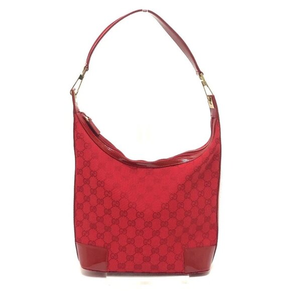 GUCCI 002058 GGCanvas Bag Shoulder Bag Hand Bag Shoulder Bag GGCanvas Red - Picture 2 of 14